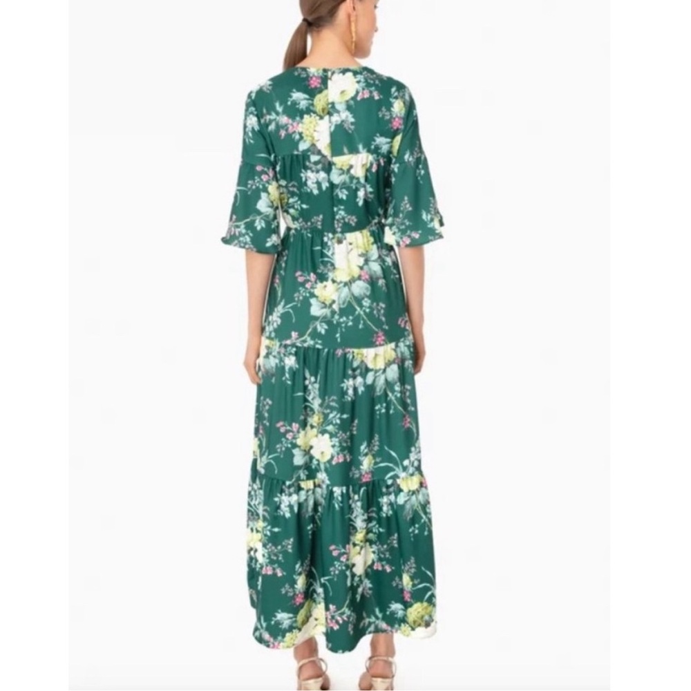 TUCKERNUCK Green Floral Tiered Maxi Dress - Picture 3 of 6